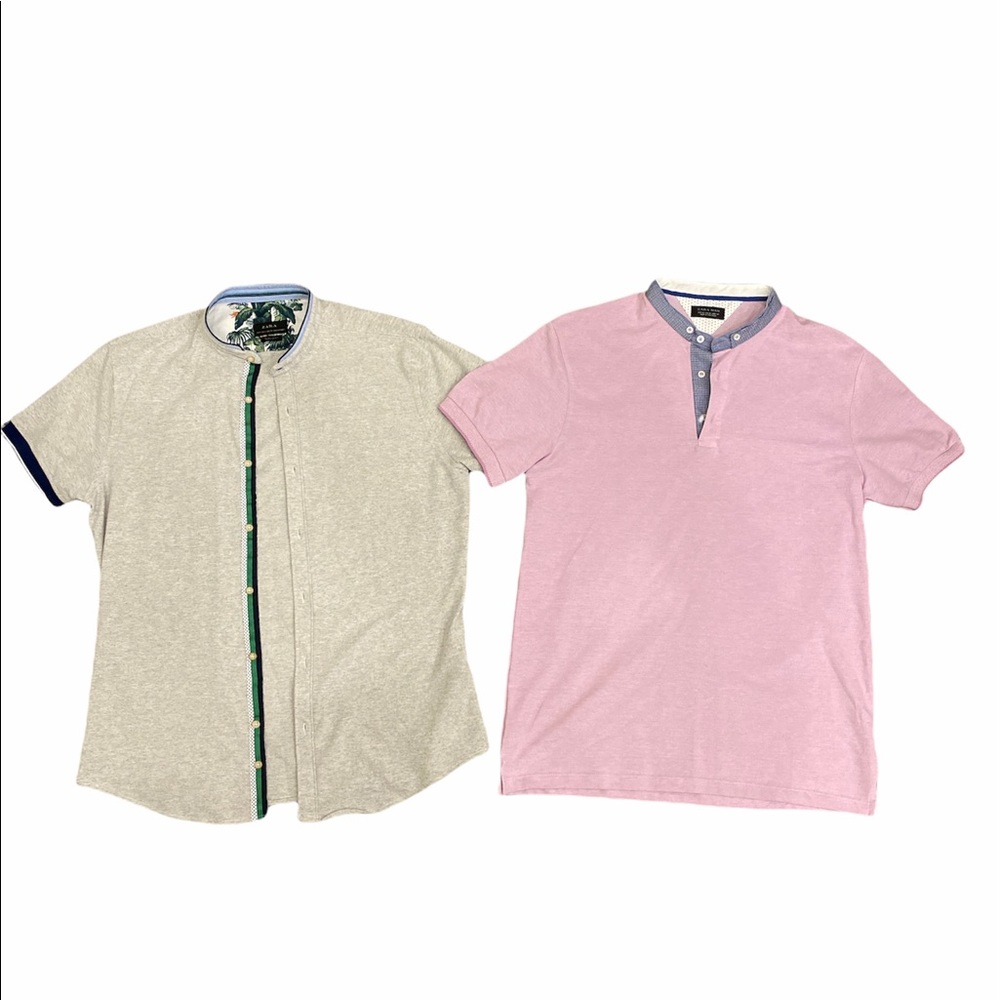 2 zara button up shirts